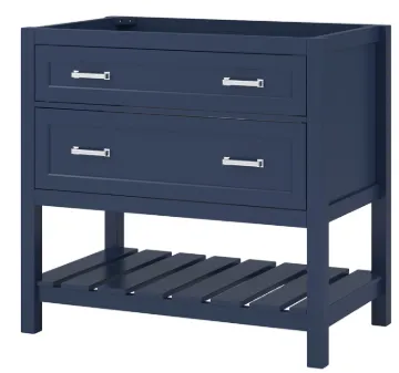 Foremost Lawson Series LSBV3622D Vanity Cabinet, 36 in W Cabinet, 21-1/2 in D Cabinet, 34 in H Cabin