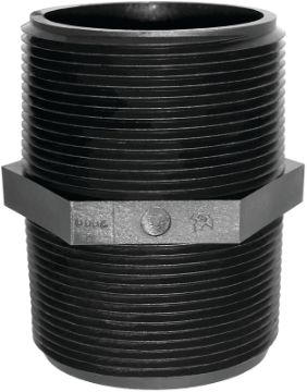 GREEN LEAF M 3800 P Pipe Nipple, 3/8 in, MNPT, Black