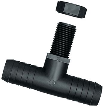 GREEN LEAF NTT 38 P 2PK Hose Tee, Polypropylene