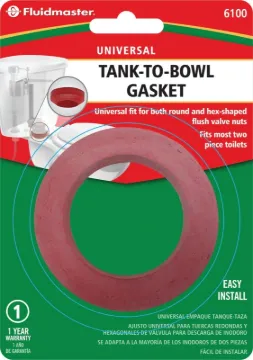 FLUIDMASTER 6100 Tank-to-Bowl Gasket, Sponge Rubber, For: Closed Coupled Toilets, Round and Hex Shap