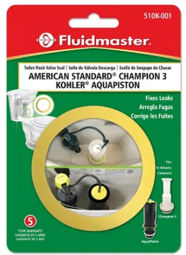 FLUIDMASTER 510K-001-P10 Toilet Flush Valve Seal, For: American Standard Champion 3, Kohler AquaPist