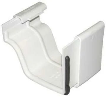 Euramax TUFFFLO M0608 Gutter Connector, 5 in Gutter, K-Style Gutter, Vinyl, White