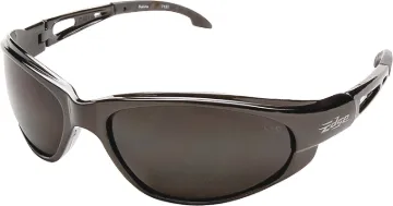Edge SW116 Non-Polarized Safety Glasses, Unisex, Polycarbonate Lens, Full Frame, Nylon Frame, Black