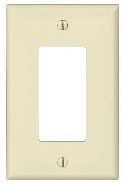 Eaton Wiring Devices PJ26LA Wallplate, 4.87 in L, 3.12 in W, 1 -Gang, Polycarbonate, Light Almond, H