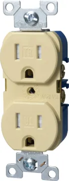 Eaton Wiring Devices TRBR15V-BXSP Duplex Receptacle, 2 -Pole, 15 A, 125 V, Back, Side Wiring, NEMA: