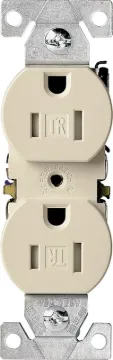 Eaton Wiring Devices TR270V Duplex Receptacle, 2 -Pole, 15 A, 125 V, Push, Side Wiring, NEMA: 5-15R,
