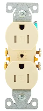 Eaton Wiring Devices TR270LA-BOX Duplex Receptacle, 2 -Pole, 15 A, 125 V, Push-in, Side Wiring, NEMA