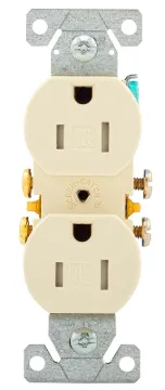 Eaton Wiring Devices TR270LA Duplex Receptacle, 2 -Pole, 15 A, 125 V, Push-in, Side Wiring, NEMA: 5-
