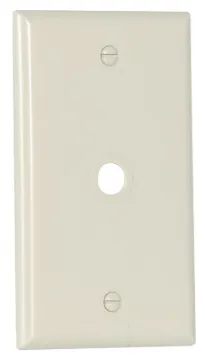 Eaton Wiring Devices 2128LA Wallplate, 4-1/2 in L, 2-3/4 in W, 1 -Gang, 1 -Port, Thermoset, Light Al