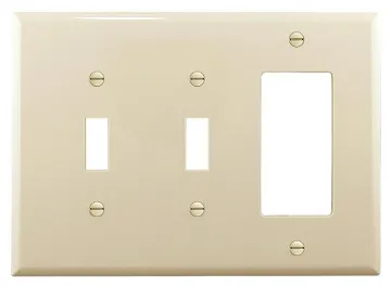 Eaton Wiring Devices PJ226LA Combination Wallplate, 6.76 in L, 4.87 in W, Mid, 3 -Gang, Polycarbonat