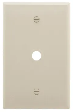 Eaton Wiring Devices PJ11LA Wallplate, 4.87 in L, 3.12 in W, 1 -Gang, 1 -Port, Polycarbonate, Light