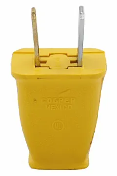 Eaton Wiring Devices SA540GD Electrical Plug, 2 -Pole, 15 A, 125 V, NEMA: NEMA 1-15, Yellow