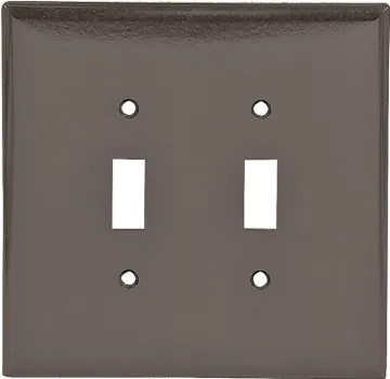 Eaton Wiring Devices 2149B-BOX Wallplate, 5-1/4 in L, 5.31 in W, 2 -Gang, Thermoset, Brown