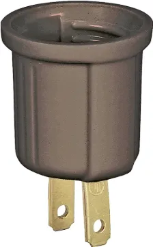 Eaton Wiring Devices 738B-BOX Outlet Adapter, 660 W, 2-Outlet, Thermoplastic, Brown