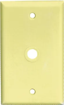 Eaton Wiring Devices 2128 2128V-BOX Wallplate, 4-1/2 in L, 2-3/4 in W, 1 -Gang, Thermoset, Ivory, Hi