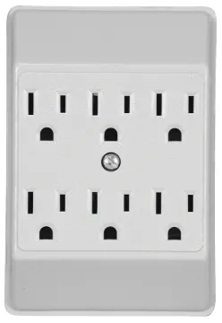 Eaton Wiring Devices C1146W-SP Wire Tap, 2 -Pole, 15 A, 125 V, 6 -Outlet, White