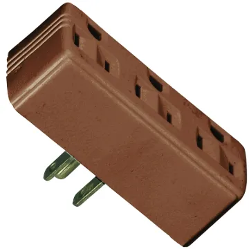 Eaton Wiring Devices BP1147B Outlet Adapter, 2 -Pole, 15 A, 125 V, 3 -Outlet, NEMA: NEMA 5-15R, Brow
