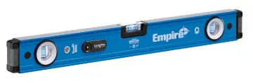 Empire True Blue Series EM95.24 UltraView LED Magnetic Box Level, 24 in L, 3-Vial, 1-Hang Hole, Magn