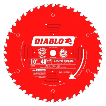 Diablo D1040UX General-Purpose Saw Blade, 10 in Dia, 40-Teeth, Applicable Materials: Plywood, Solid