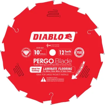 Diablo D1012LF Circular Saw Blade, 10 in Dia, 5/8 in Arbor, 12-Teeth, Polycrystalline Diamond Cuttin