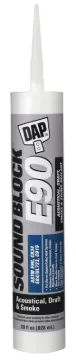 DAP SOUND BLOCK 7079818165 Professional-Grade Acoustical/Draft/Smoke/Sound Sealant, White, 40 to 120