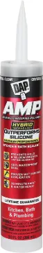DAP AMP 7079800763 Advanced Sealant Caulk, Clear, 30 min Curing, 9 oz Cartridge