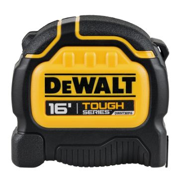 DeWALT Tough Series DWHT36916S Tape Measure, 16 ft L Blade, 1-1/4 in W Blade, Steel Blade, Plastic C