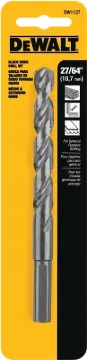 DeWALT DW1127 Jobber Drill Bit, 27/64 in Dia, 5-1/2 in OAL, Parabolic Flute, 27/64 in Dia Shank, Rou