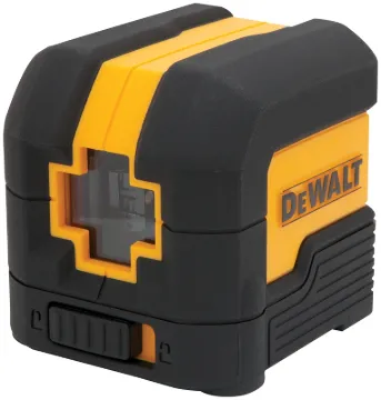 DeWALT DW08802-QU Cross Line Laser Level, 40 ft, 1/4 in Accuracy, 2-Beam, Red Laser