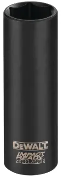 DeWALT IMPACT READY DW22902 Impact Socket, 3/4 in Socket, 1/2 in Drive, Square Drive, 6-Point, Steel