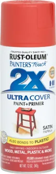 2X ULTRA COVER 249068 Acrylic Spray Paint, Satin, Paprika, 12 oz, Can