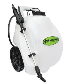 WORKHORSE SPRAYERS LG05SSG2 Handheld Sprayer, 12 V Battery, Lithium-Ion Battery, 5 gal Capacity, Pla