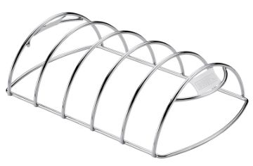 Weber 6605 Rib Rack, 13-13/64 in L, 8 in W, Steel, Chrome
