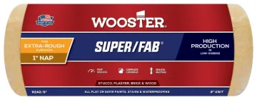 WOOSTER R242-9 Paint Roller Cover, 1 in Thick Nap, 9 in L, Fabric Cover, Golden Yellow