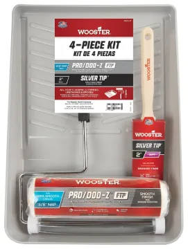 WOOSTER R915-9 Roller Kit, Semi-Smooth Surface, Polypropylene, 4-Piece