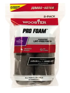 WOOSTER RR308-4 1/2 Paint Roller Cover, 4-1/2 in L, Foam Cover, Charcoal