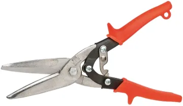 Crescent Wiss M300N Utility Snip, 10-1/2 in OAL, Straight Cut, Steel Blade, Non-Slip Grip Handle, Or