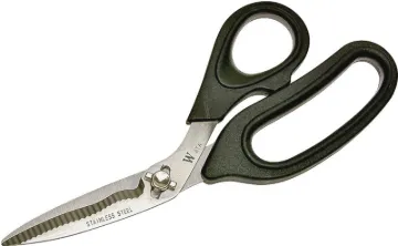 Crescent Wiss W8TA Utility Scissor, 8 in OAL, 4 in L Cut, Stainless Steel Blade, Straight Handle, Bl