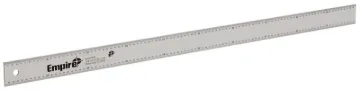 Empire Level BUILT ON TRUST Series 4010 Straight Edge Ruler, Metric Graduation, Aluminum, Silver, 2