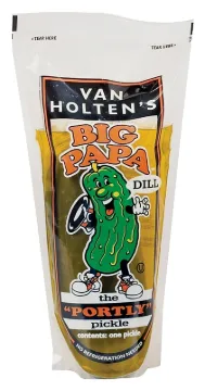 Van Holtens Big Papa Series DILL12 Jumbo Pickle, Hearty Dill Flavor, 13.2 oz Case