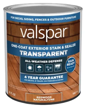 STAIN&SEALER TRNSP RED NATL QT