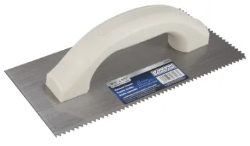 Vulcan V-Notched Trowel, 3/16 in x 5/32 in, High-Carbon Steel Blade, Poly Foam Ergonomic Handle