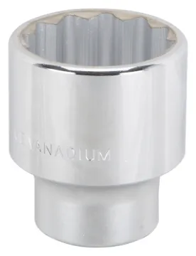 Vulcan MT-SS6052 Drive Socket, 1-5/8 in Socket, 3/4 in Drive, 12-Point, Chrome Vanadium Steel, Chrom