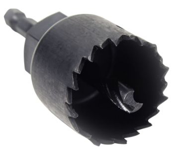 Vulcan 941101OR Hole Saw, 1-1/4 in Dia, 3/4 in D Cutting, 3 in Arbor, HCS Cutting Edge, 3 in Pilot D