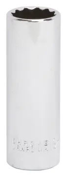 Vulcan MT6528980 Drive Socket, 19 mm Socket, 1/2 in Drive, 12-Point, Chrome Vanadium Steel, Chrome