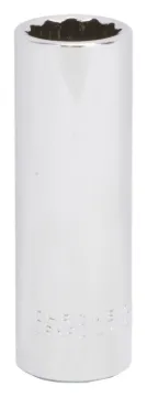 Vulcan MT6528979 Drive Socket, 18 mm Socket, 1/2 in Drive, 12-Point, Chrome Vanadium Steel, Chrome