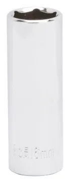 Vulcan MT6507033 Drive Socket, 16 mm Socket, 3/8 in Drive, 6-Point, Chrome Vanadium Steel, Chrome