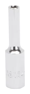Vulcan MT6487800 Drive Socket, 4 mm Socket, 1/4 in Drive, 6-Point, Chrome Vanadium Steel, Chrome