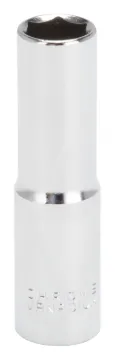 Vulcan MT6500722 Drive Socket, 11 mm Socket, 3/8 in Drive, 6-Point, Chrome Vanadium Steel, Chrome