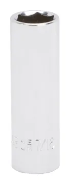 Vulcan MT6487714 Drive Socket, 7/16 in Socket, 1/4 in Drive, 6-Point, Chrome Vanadium Steel, Chrome